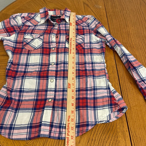 American Eagle Outfitters Checked Blouse Women Sz S slightly used - Picture 7 of 10
